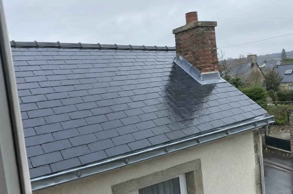 Toiture ardoise démoussée